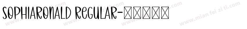 SophiaRonald Regular字体转换
